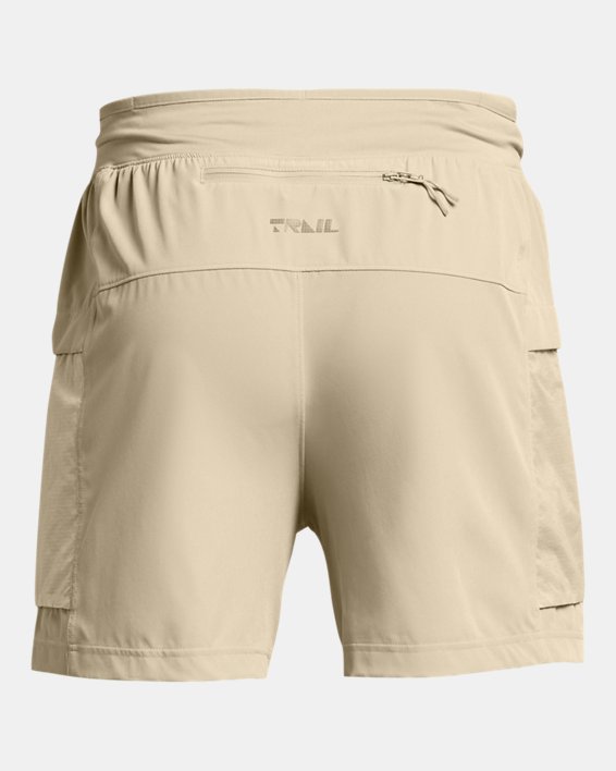 Men's UA Launch Trail 5" Shorts in Brown image number 6